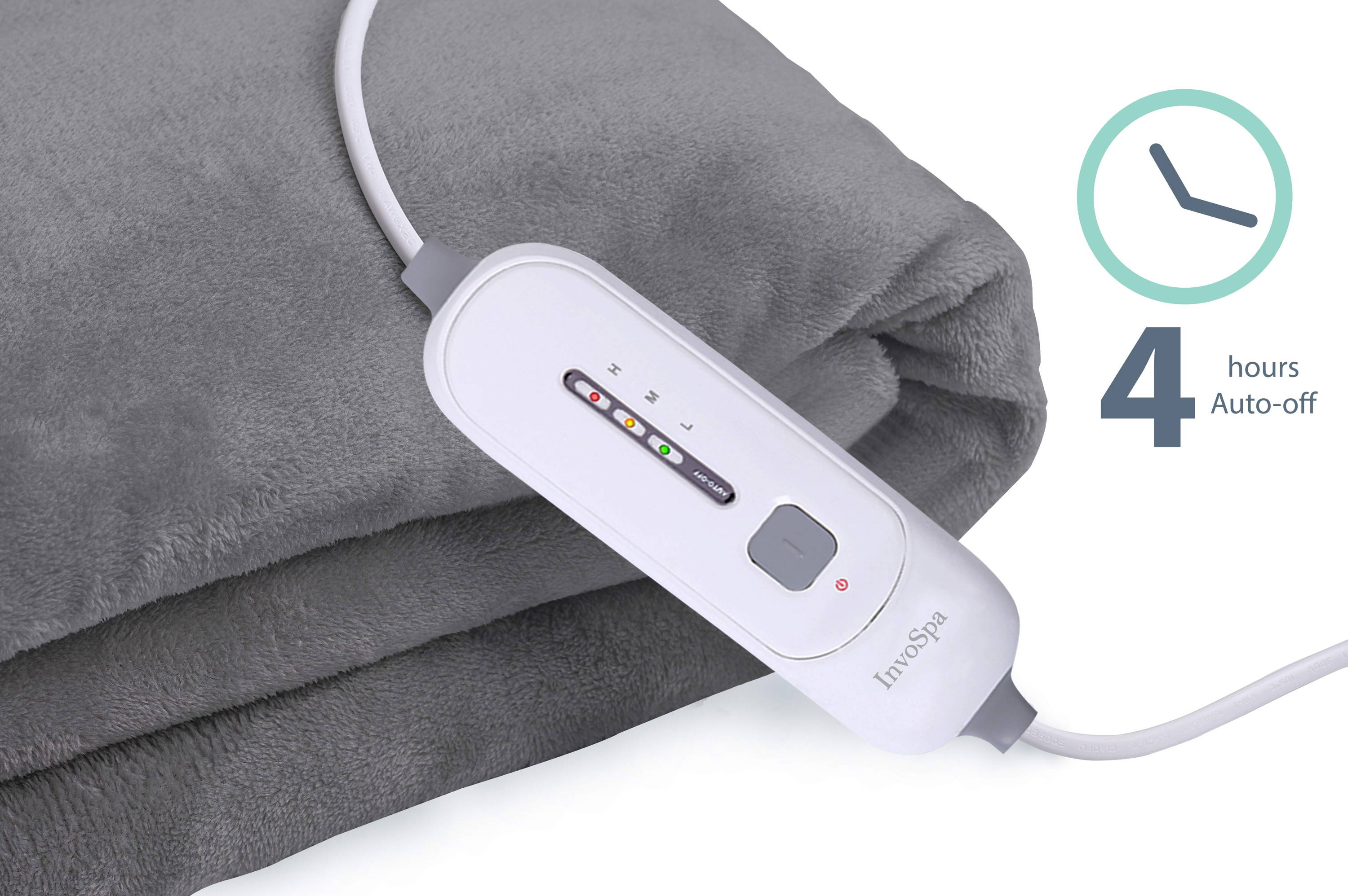 Shop Our Heated Blanket Gray 50 x60 On Amazon InvoSpa